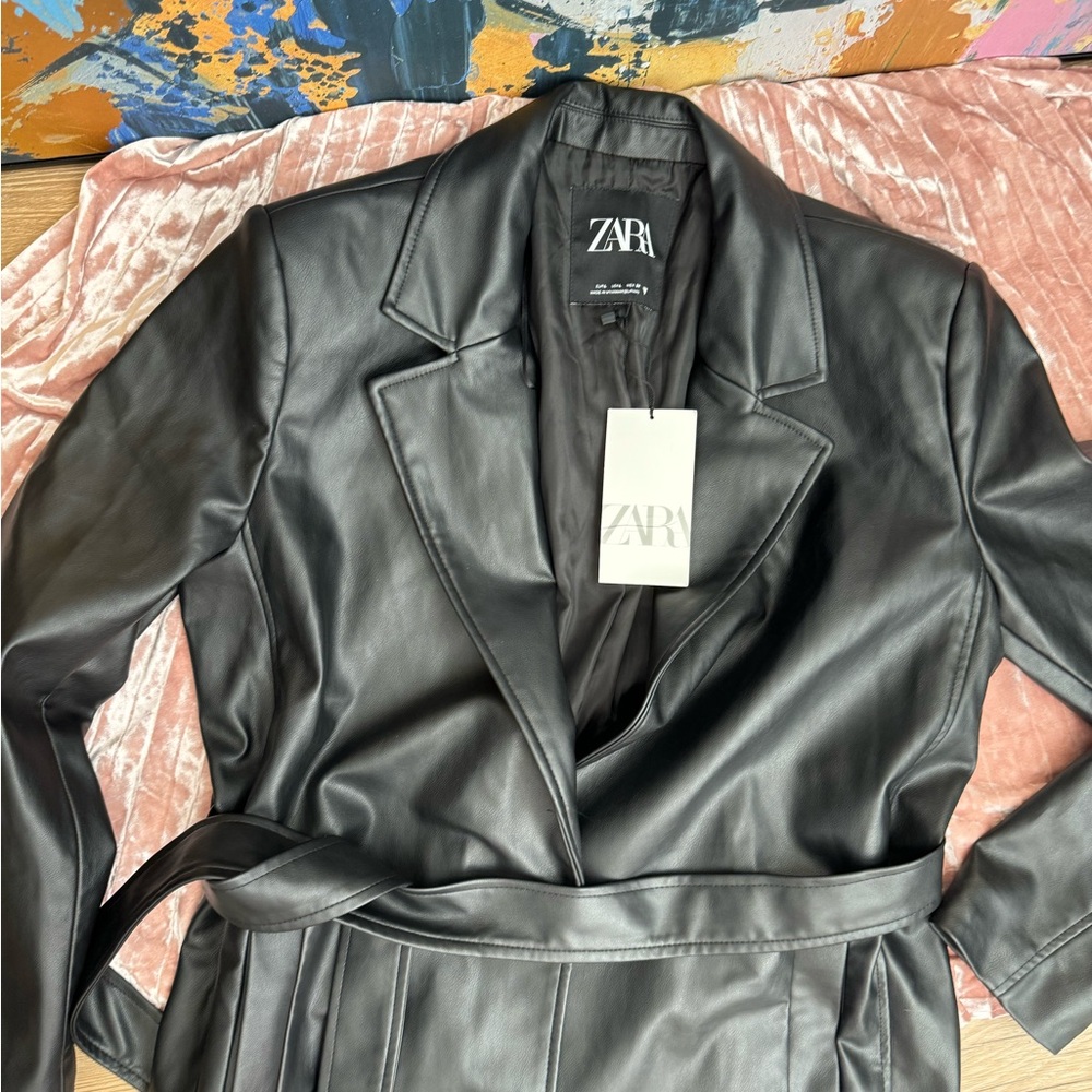 Zara Black Overcoat size L